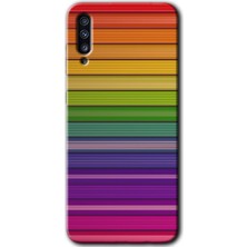 Bera Aksesuar Samsung Galaxy A30S Kılıf Hd Desen Baskılı Arka Kapak - Colorful Lines