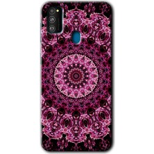 Bera Aksesuar Samsung Galaxy M30S Kılıf Hd Desen Baskılı Arka Kapak - Mandala Patterns Kaleidoscope