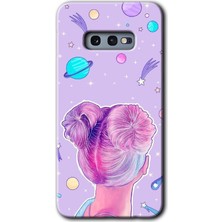 Bera Aksesuar Samsung Galaxy S10E Kılıf Hd Desen Baskılı Arka Kapak - Uzaylı Kız