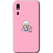 Bera Aksesuar Samsung Galaxy A2 Core Kılıf Hd Desen Baskılı Arka Kapak - Bad Grandmother