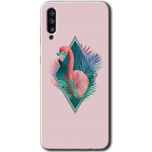 Bera Aksesuar Samsung Galaxy A50 Kılıf Hd Desen Baskılı Arka Kapak - Flamingo