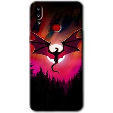 Bera Aksesuar Samsung Galaxy A10S Kılıf Hd Desen Baskılı Arka Kapak - Dragon Night