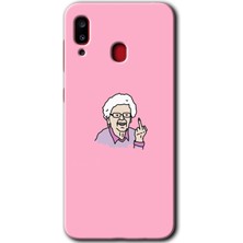 Bera Aksesuar Samsung Galaxy A30 Kılıf Hd Desen Baskılı Arka Kapak - Bad Grandmother