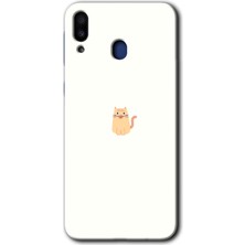 Bera Aksesuar Samsung Galaxy M10S Kılıf Hd Desen Baskılı Arka Kapak - Cat Minimalism