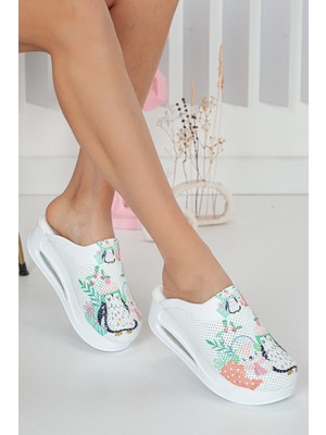 20tasarımterlik Penguen Çiçek Temalı Ortopedik Airmax Sabo Terlik Hemşire Terliği Ortopedik Medikal Terlik Airmax Sabo Terlik Ortopedik Terlik