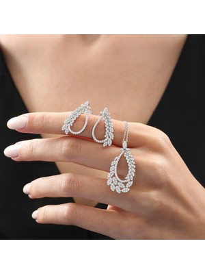 Mia Vento Effective Diamond Işıltı Buklesi Gümüş Mini Set