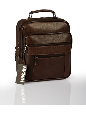 Hakan Çanta NW-3009 Büyük Boy Deri Kasalı Erkek El ve Omuz Çantası