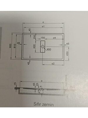 VitrA 140X090 Slım Duş Teknesi Flat Dt Sifon K.kapak  Duş Teknesi Dikdörtgen 54740010000