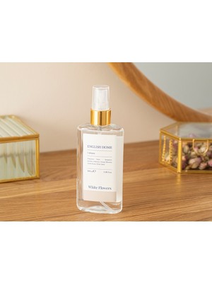 English Home Beyaz Çiçekler 80° Alkol Kolonya 100 Ml Bej