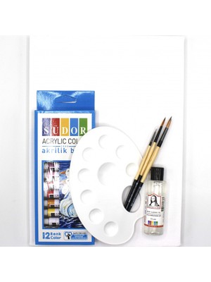 Bidoluhobi Tuval Boyama Seti Akrilik Boya 25X35 cm