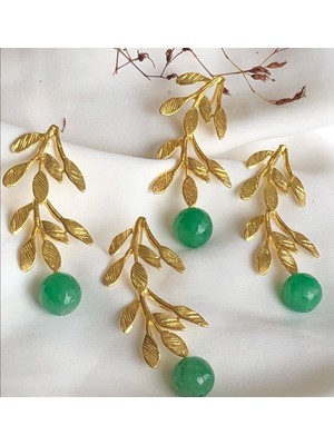 Zede Akik Küpe/cornelian Earring