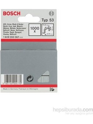 Bosch Zımba Teli TYP53 11,4X0,74X12 mm 1000'LI Paket