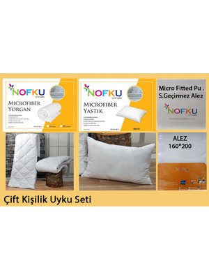 Nofku Çift Kişilik Microfiber Uyku Seti