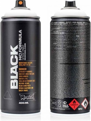 Montana : Black Akrilik Sprey Boya : 400 ml : Snow White BLK9100