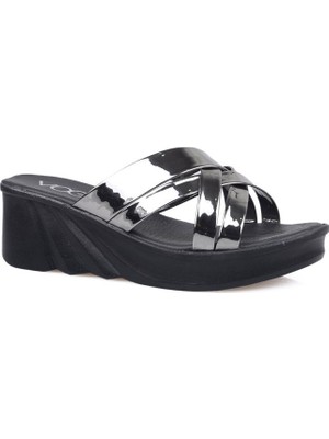 Voga 2104 Dolgu Topuk Comfort Casual Kadın Terliği