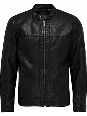 Only & Sons Erkek Deri Ceket Siyah 22012339