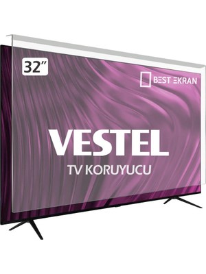 Best Ekran Vestel 32FA9500 Tv Ekran Koruyucu - Vestel 32" Inç Kırılmaz Tv Ekran Koruyucu Camı