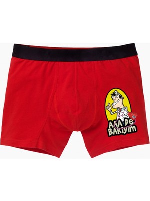 Modacix Kalp Doktoru Karikatürlü Boxer Kırmızı