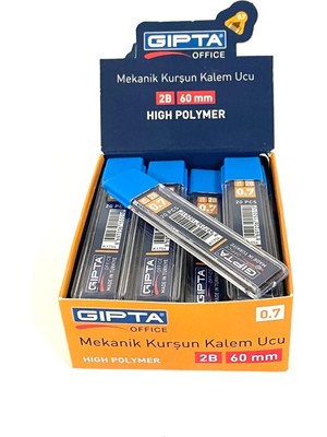 Gıpta 0.7 mm 2b 60 mm Uç 20'li Tüpte (24 Tüp-1 Paket)