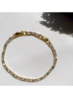 Modamugo Zirkon Baget ve Yuvarlak Taşlı Su Yolu Bileklik