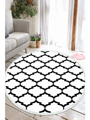 Napoli Home Dijital Baskılı Kaymaz Taban Yıkanabilir Yuvarlak Salon Halısı ve Mutfak Halısı NHY-HS-177