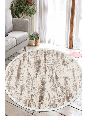 Napoli Home Dijital Baskılı Kaymaz Taban Yıkanabilir Yuvarlak Salon Halısı ve Mutfak Halısı NHY-HT-466