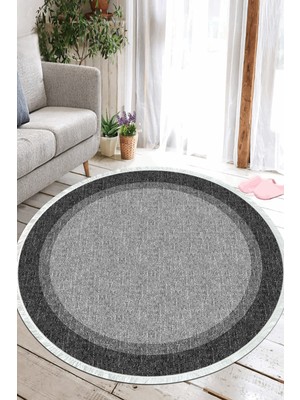 Napoli Home Çerçeveli Dijital Baskılı Kaymaz Yıkanabilir Yuvarlak Salon Halısı ve Mutfak Halısı NHY-HT-232