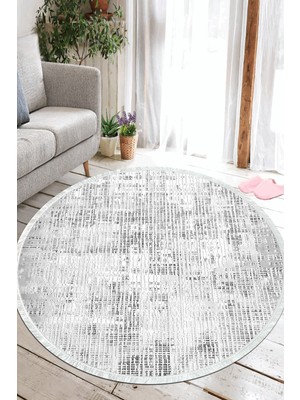 Napoli Home Sade Desen Dijital Baskılı Kaymaz Yıkanabilir Yuvarlak Salon Halısı ve Mutfak Halısı NHY-HY-941