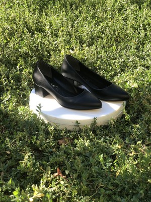 Kafkaslar 3 cm Kalın Kısa Topuklu Stiletto Bayan Ayakkabı