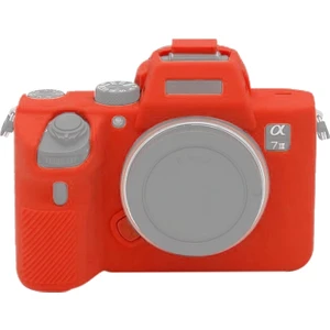 Zshskj  A7III / A7S3 / A7RIII / A7SIII Için Yumuşak Silikon Kılıf - Kırmızı  (Yurt Dışından)