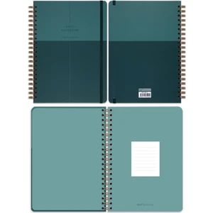 Matt Notebook 20X28 cm A4 Lastikli Spiralli Sert Kapak Not Defteri Çizgili