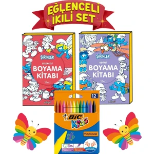 AKILLI ŞİRİNLER BOYAMA SETİ+kuruboya
