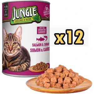 Somon ve Karidesli Kedi Konservesi 415 gr x 12 Adet
