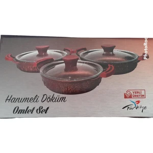 Hanımeli Döküm 6 Parça Omlet Sahan Seti