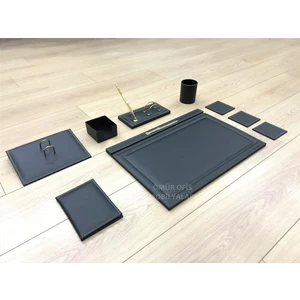 Ömür Ofis Klasik Sümen Takımı / Siyah – 8 Parça