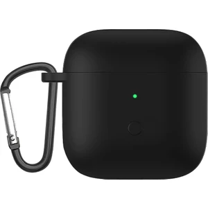 PLZ Shop Redmi Tomurcukları Için Sıvı Silikon Tek Parçalı Kulaklık Kasası 3 Siyah (Yurt Dışından)