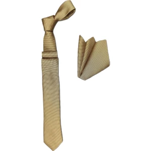 Cengiz İnler Armürlü Mendilli Mikrofiber Erkek Kravat Aksesuar