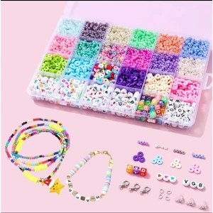 Yiğit Aksesuar Dev Fimo Boncuk, Kum Boncuk ve Harf Boncuk Hobi Seti