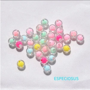 Yiğit Aksesuar 50 Adet Şeffaf Içi Renkli Boncuk Takı Malzemeleri