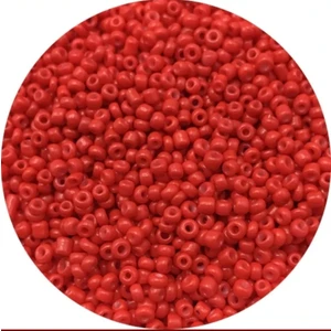 Yiğit Aksesuar Kırmızı Kum Boncuk Takı Yapım Boncuğu 3.5 mm 100 Gram