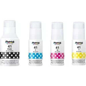 Canon Gı-41 G1420 G2420 G2460 G3420 G3460 Uyumlu Photoink 1 Set 4 Renk Mürekkep