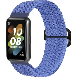 ZHKJ Shop Huawei Band 7 Naylon Örgülü Buckle Watch Band Mavi (Yurt Dışından)