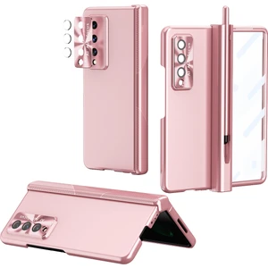 ZHKJ Shop Samsung Galaxy Z Fold3 5gpink Için S Pen ile Menteşeli Kasa (Yurt Dışından)