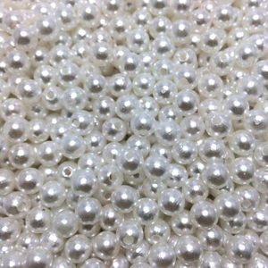 Inci Boncuk Delikli Tam Beyaz 8 mm 500 gr