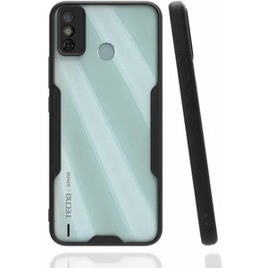 Kzy Tecno Spark 6 Go Kılıf Kamera Korumalı Colorful Kapak - Siyah