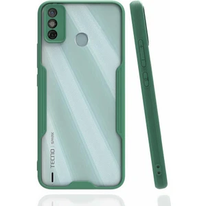Kzy Tecno Spark 6 Go Kılıf Kamera Korumalı Colorful Kapak - Yeşil