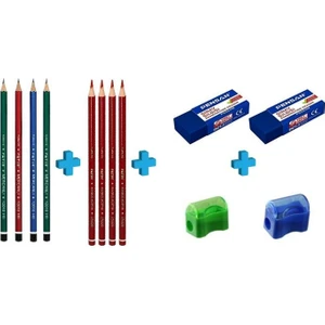 Kalem Seti   4 Adet Kurşun-4 Adet Kırmızı Kalem- 2 Adet Silgi-2 Adet Kalemtraş