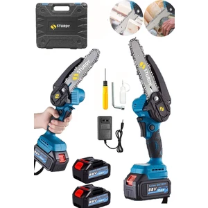 Power Tools Japon Tech. Pro. 15 cm Pala ve Zincir Ağaç Kesme Testeresi Çift Akülü 2600WT Uzun Ömürlü Motor
