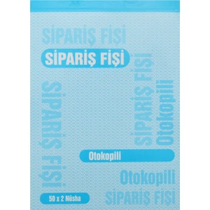 Sipariş Fişi Otokopili 14X19 cm 50X2 Nüsha Kod:22
