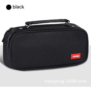 Black Tea Oxford Kumaş Çok Katmanlı Çift Fermuarlı Kalem Kutusu (Yurt Dışından)